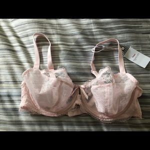 Mesh/lace Freya Fancies balcony bra 36DD